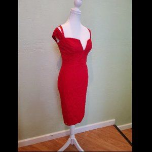 Asos Red Lace Dress